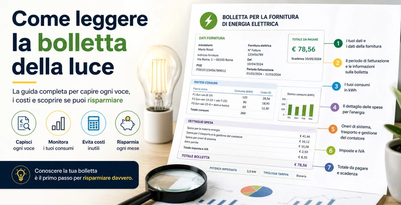 Come leggere la bolletta della luce