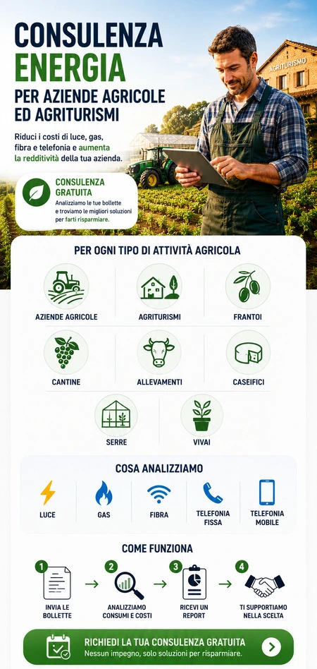consulenza luce gas azienda agricola agriturismo