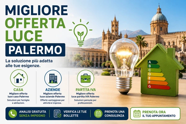 Migliore offerta luce Palermo per famiglie aziende e partite IVA
